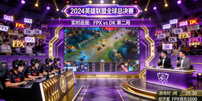电竞赛事直播画面 - 英雄联盟全球总决赛现场
